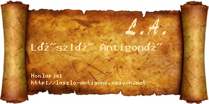 László Antigoné névjegykártya